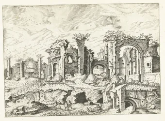 Quarto olhar sobre as ruínas do Palatino
Ruínas romanas, 1561 (título da série)
