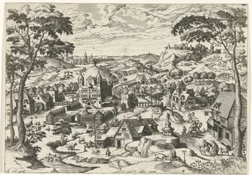 Paisagem com Santo António
Salve antoni (título sobre o objecto)
Paisagem com histórias cristãs (título da série)