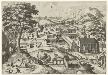 Paisagem com São Jerónimo
Hieronymus in deserto (título sobre o objecto)
Paisagem com histórias cristãs (título da série)