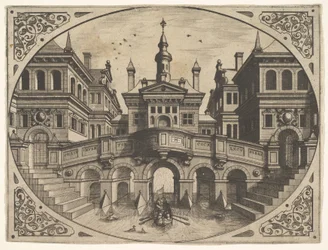 Placa de Scenographiae..., 1560.