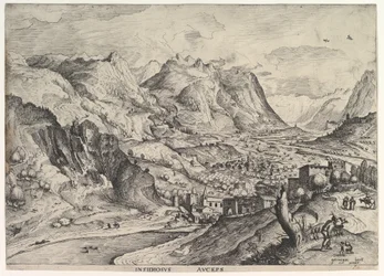 O Crafty Bird-Catcher Insidiosus auceps de The Large Landscapes, ca. 1555-56.