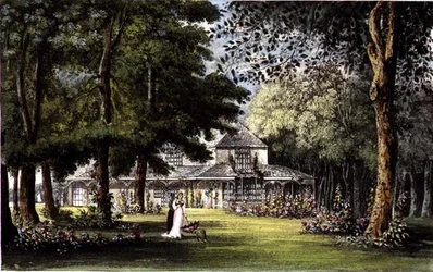 O chalé da Princesa Elizabeth, Old Windsor, de R. Ackermann (1764-1834) 