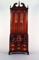 A mesa e estante de blocos e conchas Nicholas Brown Chippendale, c.1760-70 (mogno)