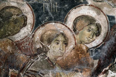 Frescoes in Church of Metamorphosis tou Sotiros, Kefali, Creta, Grécia (foto)