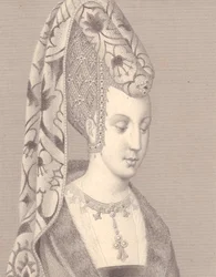 Retrato de Isabelle ou Isabeau de Bavaria-Ingolstadt, rainha da França