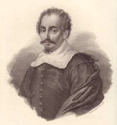 Retrato do geógrafo italiano Jacopo Cantelli (1643-1695), gravura em cobre de Caterina Piotti-Pirola