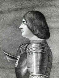Retrato de Ludovico Sforza, conhecido como Il Moro (1452-1508), Duque de Milão, gravura