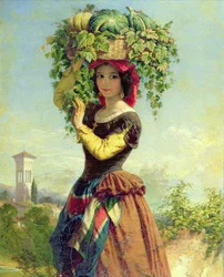 Um vendedor de frutas italiano