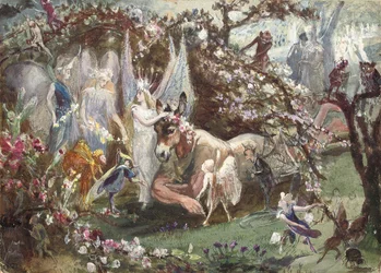 Titania e parte inferior de William Shakespeare "s" Sonho de uma noite de verão ",
