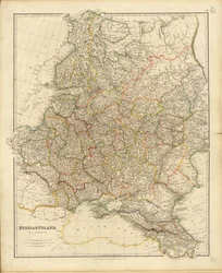 Mapa da Rússia e da Polônia, 1832.