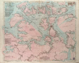 As costas árcticas da América desde a Baía de Baffin até ao Cabo Bathurst, mostrando as costas e os rios explorados pelos oficiais das várias expedições britânicas, entre 1818 e 1859