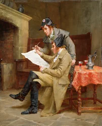 Notícias do Exército, c.1900 (óleo sobre painel)