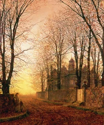 No tempo antigo dourado, c.1870
