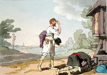Peregrinos, gravados pelo artista, publicado em 1804 (cor litho)