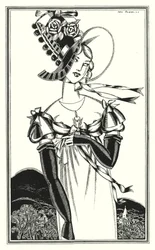 Ilustração para Don Juan por Lord Byron: A Bonnet, que o belo sexo usa (litho)