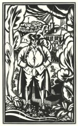 Ilustração para Tristram Shandy por Laurence Sterne (lito)