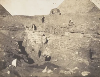 Escavações perto da Esfinge, 1853.
