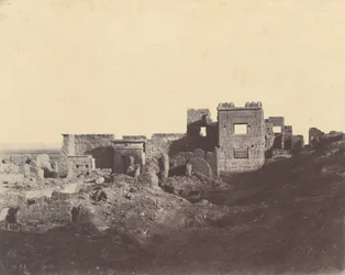 Medinet Habu. Vista tirada da entrada do Palácio de Ramses Méiamoun