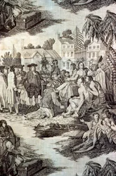 Tratado de William Penn com os índios (Tecido para mobiliário)