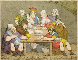 Banditti, 1783 (gravura colorida à mão)