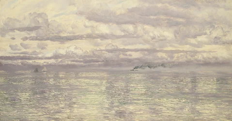 Um, verão pearly, seascape