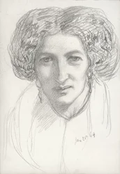 Retrato de cabeça e ombros de uma mulher