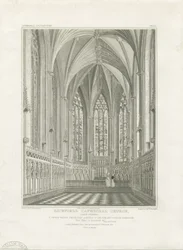 Interior da Catedral de Lichfield - Capela da Senhora: gravura, nd [c 1820] (imprimir)