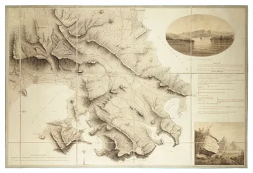 Planta dos arredores de English Harbour, Antígua, c.1782 (Tinta e aguada, segmentada e apoiada)