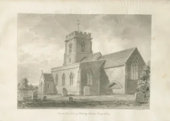 Igreja de Aldridge: desenho em sépia, 1847