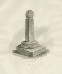Biddulph - "Cruz Vermelha": desenho sépia, 1847