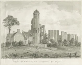 Biddulph Hall (antigo): desenho em sépia