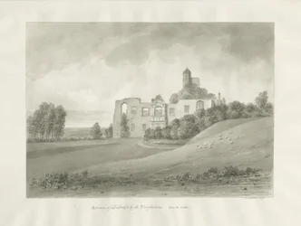 Biddulph Hall (antigo): desenho em sépia