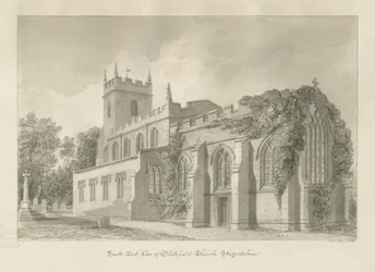 Igreja Blithfield: desenho sépia