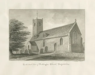 Igreja de Bobbington: desenho em sépia