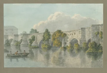 Ponte e cidade de Burton-upon-Trent: pintura em aquarela, nd [ 18º séc.]