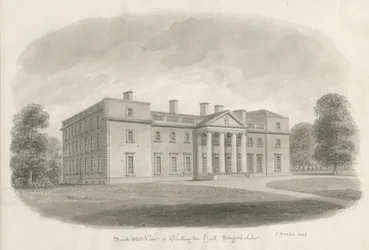 Chillington Hall: desenho sépia