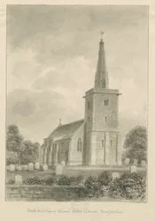 Igreja Eaton Igreja: desenho sépia