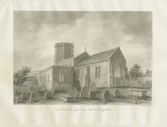 Igreja Dilhorne: desenho sépia