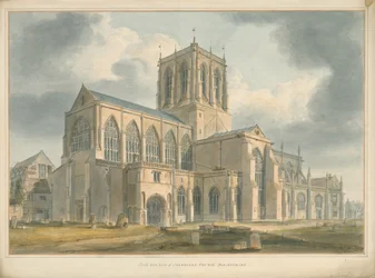 Dorset - igreja de Sherborne, 1802