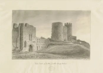 Castelo Dudley - A Fortaleza: desenho sépia