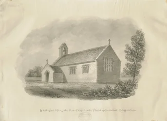 Eccleshall - Cotes Heath Chapel: desenho sépia, nd [c 1843] (desenho)