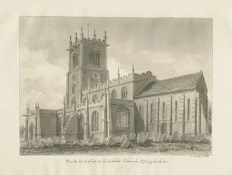 Eccleshall Church: desenho sépia