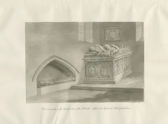 Igreja Enville - Monumento: desenho em sépia