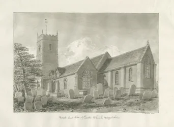 Igreja Enville: desenho sépia, 1846