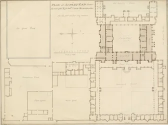 Essex - Audley End - Plano: desenho em sépia, 1815