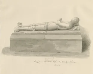 Igreja Gnosall - Effigy: desenho de lavagem