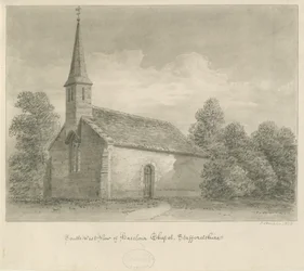 Capela Haselour: desenho sépia, 1828