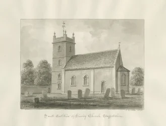 Igreja Himley: desenho sépia