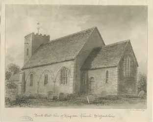 Igreja Kingstone: desenho em sépia