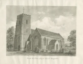 Igreja Kinver: desenho sépia